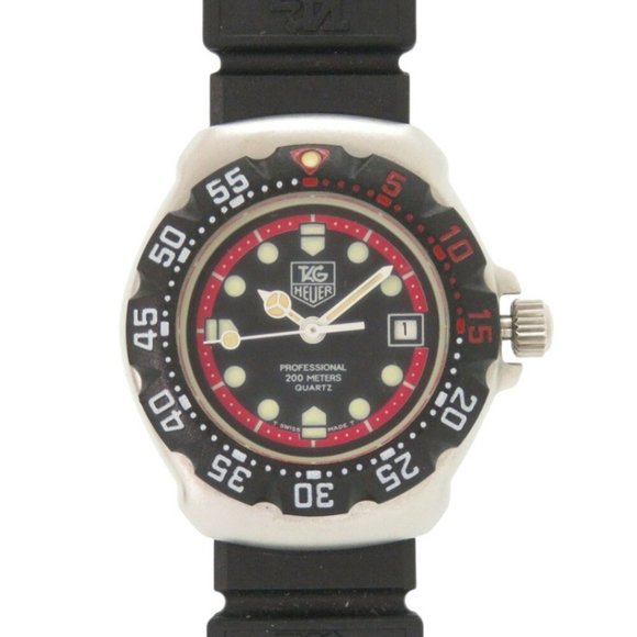 TAG Heuer Formula 1 374.508 Stainless Steel Rubber Black Quartz Watch with Di... - Picture 1 of 9